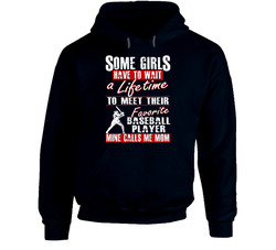 Basbeall Mom T Shirt - My Son is My Favorite Baseball Player Hoodie