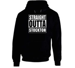 Straight Outta Stockton California City Compton Parody Grunge Hoodie