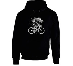 Skeleton Going Full Out On A Bike Hoodie