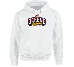 Defend The Land Cleveland Cavaliers Logo Nba Playoffs Design Basketball Defending Champs Graphic Design Casual Custom Hoodie