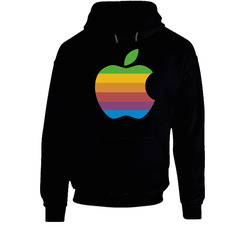 80s Apple Rainbow Logo Hoodie