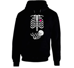 Skeleton Baby Maternity Halloween Funny Pregnant Hoodie