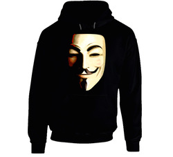 V For Vendetta Mask Black Only Hoodie