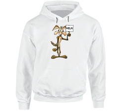 Wile E Coyote Cartoon Help Sign Tv Show Fan Hoodie