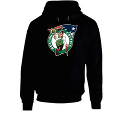 Boston Pro Sports Teams Logo Mashup City Fan Hoodie