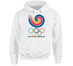Seoul Summer 1988 Olympics Retro Logo World Olympiad Event Hoodie