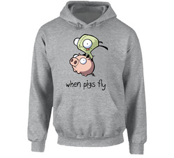 Invader Zim Gir Pig Ride Cartoon Hoodie