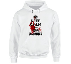 Keep Calm And Kill Zombies Bloody Hoodie