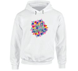 White Longsleeve Splat Center Hoodie