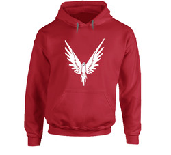 New Maverick Bird White Logo Logan Paul Red  From Us Hoodie