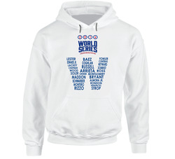 World Series 2016 Cubs Roster Team Names in W Flag T Shirt NL Champions Hoodie