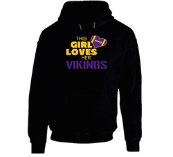 This Girl Loves Her Vikings Football T Shirt - Minnesota Vikings Team Colors Hoodie