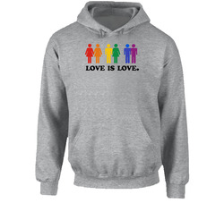 Love Is Love Gay Pride Lesbian Proud Rainbow Hoodie