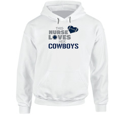 This Nurse Loves Her Cowboys Football T Shirt - Dallas Cowboys Team Colors Hoodie