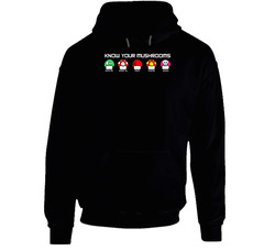Know Your Mushrooms Super Mario Video Game Hoodie