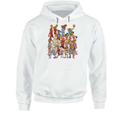 90s Basketball Guards Caricature Vintage Hoodie