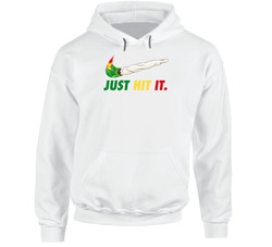 Just Hit It Nike Parody Cannabis Weed Joint Doobie Stoner Hoodie