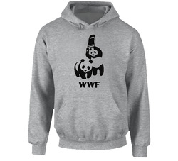 Wwf Panda Funny World Wide Fund For Nature Wrestling Parody Hoodie