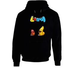 Larva Cartoon Black Hoodie