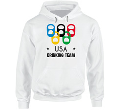 Usa Drinking Team Olympic Ring Beer Tab Games Hoodie