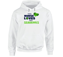 This Nurse Loves Her Seahawks Football T Shirt - Seattle Seahawks Team Colors Hoodie