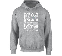 The Plan White Text Hoodie