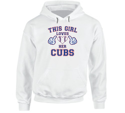 This Girl Loves Her Chicago Cubs Baseball Heart Hoodie