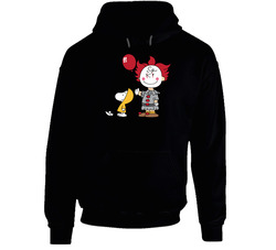 Snoopy Charlie Brown Penuts Pennywise Steven King's It Fan Parody Hoodie