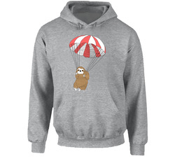 Parachuting Sloth Community Fun Tv Show Hoodie