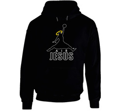 Air Jesus Basketball Jordan Funny Black Hoodie