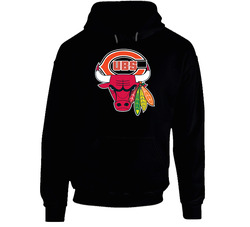 Chicago Pro Sports Teams Logo Mashup City Pride Fan Hoodie