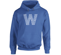 Chicago Cubs 2016 World Series Roster in W Flag T Shirt Champs NL National League Hoodie