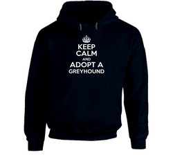 Keep Calm And Adopt Greyhound Rescue Dog Hoodie