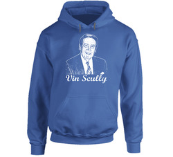 Vin Scully Tv Radio Broadcaster Legend Baseball Los Angeles Brooklyn Hoodie