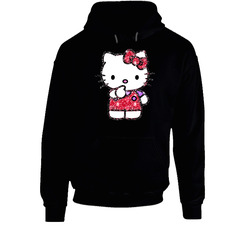Hello Kitty Glitter Anime Kitty Cat Hoodie