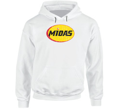 Midas Automobile Car Truck Motorcycle Auto Parts Cool Distressed Style Brand Logo Emblem Hoodie