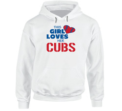 This Girl Loves Her Cubs Baseball T Shirt - Chicago Cubs Team Colors Hoodie