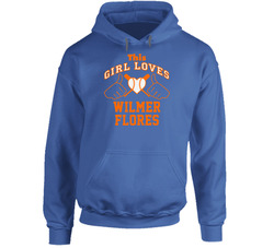 This Girl Loves Wilmer Flores New York Baseball Player Classic Hoodie