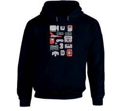 Nintendo Vintage Classic Retro Nes System Controllers Video Game Hoodie