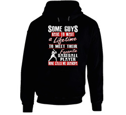 The Grandpa Baseball T Shirt - My Grandson Is My Favorite Baseball Player Hoodie