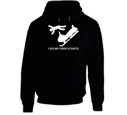 Snowmobile I Do My Own Stunts Funny Hoodie