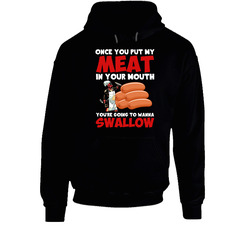 Swallow My Meat In Your Mouth Deadpool Funny Cooking Grill Chef Kitchen Bbq Hoodie