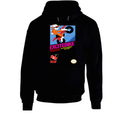 Excitebike Nintendo Retro Game Cover Hoodie