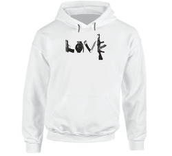 Love War Guns Political Hoodie