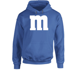 M&m Chocolate Logo Blue Halloween Costume Hoodie