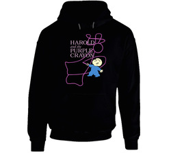 Harold Purple Crayon Children's Book Title Hoodie