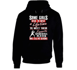 The Grandma Baseball T Shirt - My Grandson Is My Favorite Baseball Player Hoodie