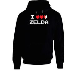 I Love Heart Zelda Video Game Hoodie