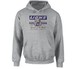 Lion's Drag Strip Logo Cool Distressed Grunge Look Once Upon A Time In Hollywood Movie Fan Gift Hoodie