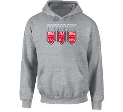 Usa World War Back To Back Champion Banner Hoodie